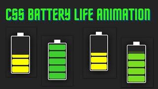 Create Awesome Battery Animation Effect Using HTML & CSS