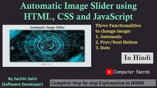 Automatic Image Slider using HTML, CSS, and JavaScript only(In HINDI) | JavaScript projects