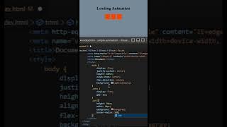 Simple loading animation html css