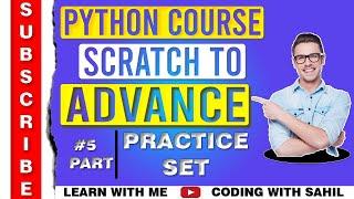 #5 List and Tuples - Practice Set - Python Course /By Coding With Sahil????/ ]With Notes in PDF]