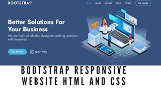 How to make a Bootstrap Responsive website html and css | Source code