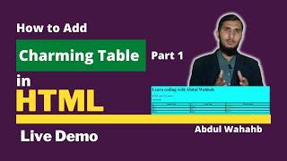 HTML table tags and CSS styling into Urdu, Hindi, and Punjabi | Part 1 | coding with AW Coder