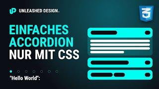 Pure CSS3 Accordion für deine Website ohne JAVASCRIPT ???? [TUTORIAL]