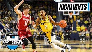 Wisconsin at Michigan | Highlights | Big Ten Men's Basketball | Feb. 26, 2023