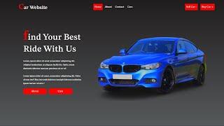 How To Make Website From Scratch Using HTML5/CSS/BOOTSTRAP |  Make Car Selling Website Step-by-Step