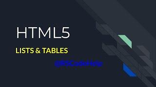 HTML5 Lists, Type of Lists & Table in Hindi  2023 |Complete HTML5 Course |Basic to Advance | #04