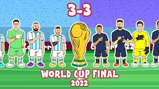 ARGENTINA vs FRANCE! 3-3! Messi wins the World Cup (Cartoon Goals Highlights Final 2022 Penalties)