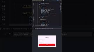 Login Form using html css #html #htmlcss #html5 #webdevelopment #shorts #shortsfeed