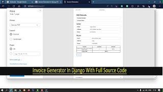 Invoice Generator In Django With Full Source Code | django python project