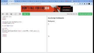 javascript arithmatic operations tutorial 12