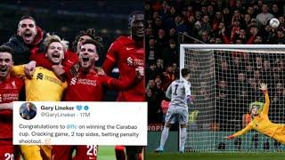 REACTIONS TO LIVERPOOL BEATING CHELSEA IN PENALTIES, CARABAO CUP FINAL! Liverpool vs Chelsea #kepa