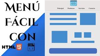 ✅ Como hacer un menú básico con HTML5 y CSS3 de manera rápida