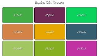 HTML CSS And JavaScript Beginners Project - Random Colour Generator #html #css #javascript