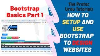 Bootstrap Basics lecture 1: learn How to setup and use Bootstrap Urdu Tutorial - The Protec