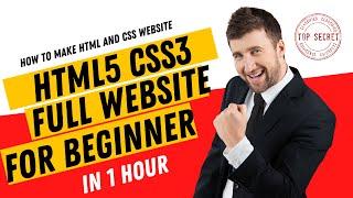 HTML5 CSS3 FULL WEBSITE | HTML and CSS tutorial for beginners | how to make full website