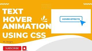 How to Make Text Hover Animation Using CSS and HTML #WLDesigns