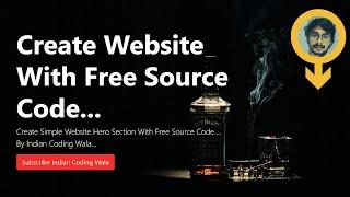 Create Simple Website Hero Section Using Bootstrap 5 With Free Source Code By Indian Coding Wala