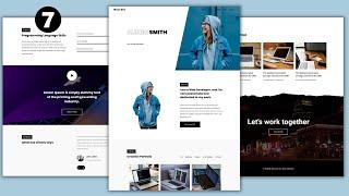 #7 Responsive Portfolio Landing Page Website Design Using HTML and CSS & JavaScript