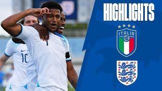 Italy U21 0-2 England U21 | Brewster's First Half Brace Seals Young Lions Win! | Highlights