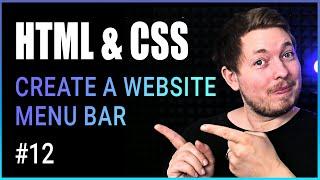 12 | CREATE A WEBSITE MENU BAR IN HTML | 2023 | Learn HTML and CSS Full Course For Beginners