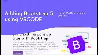 Adding the Bootstrap 5 framework files to your web application using VSCODE