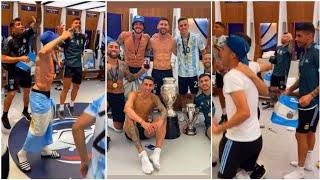 Argentina players Locker Room Celebrations After Winning The Finalissima