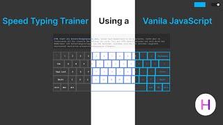 Speed Typing Trainer using a JavaScript