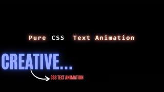 Creative CSS Text Animation | HTML CSS | web design tutorial