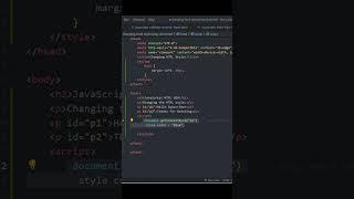 Changing HTML Style using JavaScript DOM #html #style #change #javascript #dom #shorts