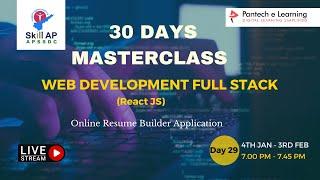 day - 29 Online Resume Builder Application using React js