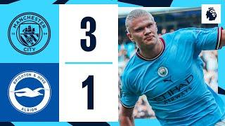 HIGHLIGHTS | Man City 3-1 Brighton | Haaland Double & De Bruyne Scramer! | Premier League