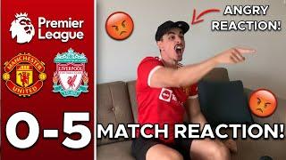 MAN UTD FAN RAGES ???? REACTING TO MAN UNITED 0-5 LIVERPOOL | MAN UNITED VS LIVERPOOL MATCH REACTION