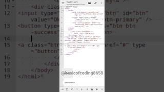 #8 Bootstrap Buttons classes ॥ Bootstrap for Beginners #button#bootstrap#shorts#basicofcoding#coding