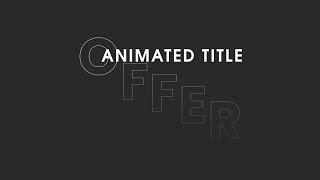 How To Make Animated Title Design For Website Using HTML CSS JavaScript