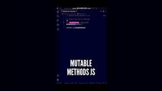 ???????? Mutable Methods in JavaScript - Mutable Array Methods #shorts #javascript #programming #cod