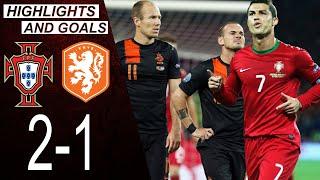 Portugal vs Netherlands 2-1 | Highlights & Goals | Cristiano Ronaldo Comeback | 2012