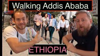 Walking Addis Ababa w/ Whitest Habesha (ETHIOPIA STREETS in 4K)