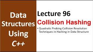 Quadratic Probing in Hashing Example | Data Structure and Algorithms Tutorial - 96