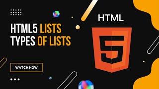 Lists in HTML5 ||  HTML & CSS Crash Course 2022  ||  Urdu , Hindi