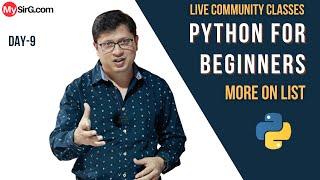 More on list in Python | LIVE Community Classes | MySirG