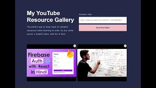 Javascript LocalStorage API Project to Embed Youtube Videos Gallery in IFrame Using URL in Browser