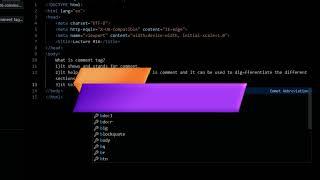 Comment tag. HTML5 comment tag tutorial for beginners to advance. html5 lec #16.