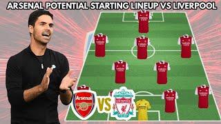 ARSENAL VS LIVERPOOL Head to head potential starting lineups | English premier league 2022/2023