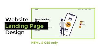 Website Landing Page Design using HTML & CSS |  csPoint website designing tutorials