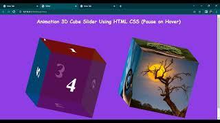 CREATE 3D CUBE SLIDER USING HTML CSS FOR BEGINNERS IN HINDI AND URDU - WEB SOLUTION OFFICIAL