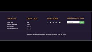 Responsive Footer only in Bootstrap 5 | Responsive Footer with no CSS | Awesome Footer in Bootstrap5