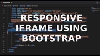 Make Responsive iFrame With Bootstrap Code