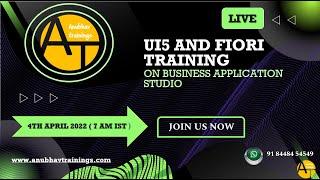 SAP UI5 and Fiori LIVE Training demo | 4th April 2022 / 7 AM IST | NEW LIVE Batch with Latest topics