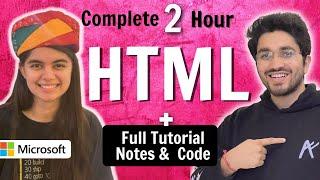 HTML Tutorial for Beginners | Complete HTML with Notes & Code