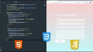 Contact Form with HTML, CSS, and JavaScript / How to Create a Contact Form using HTML, CSS, and JS